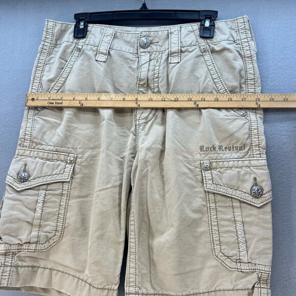 Rock Revival Men's Slim Khaki Shorts Size W32 L23 REC100-1S - Picture 13 of 16